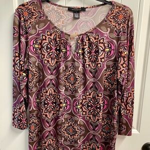 89th & Madison Multicolor Patterned Top